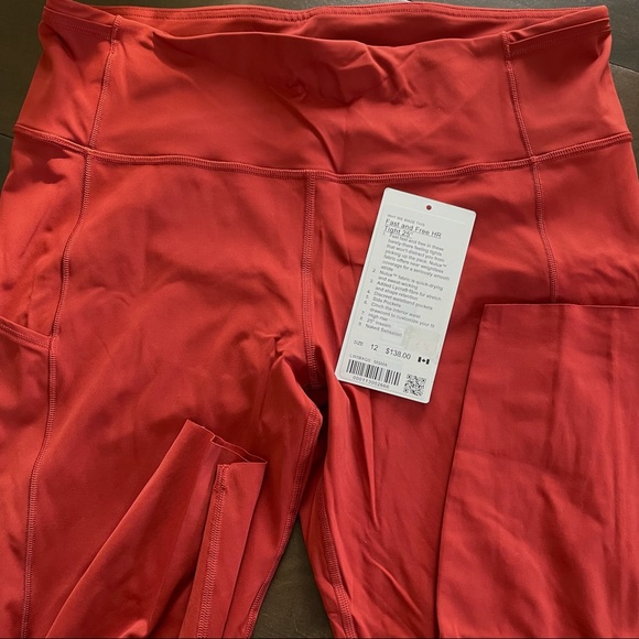 Lululemon Fast and Free 25” Magma - Picture 2 of 7